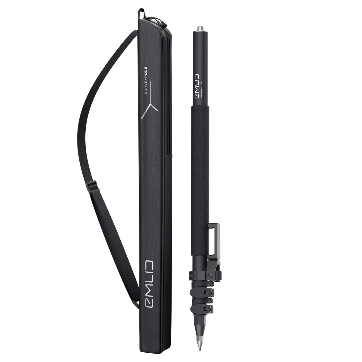 Vermessungsstab mit Smartphone-Halterung